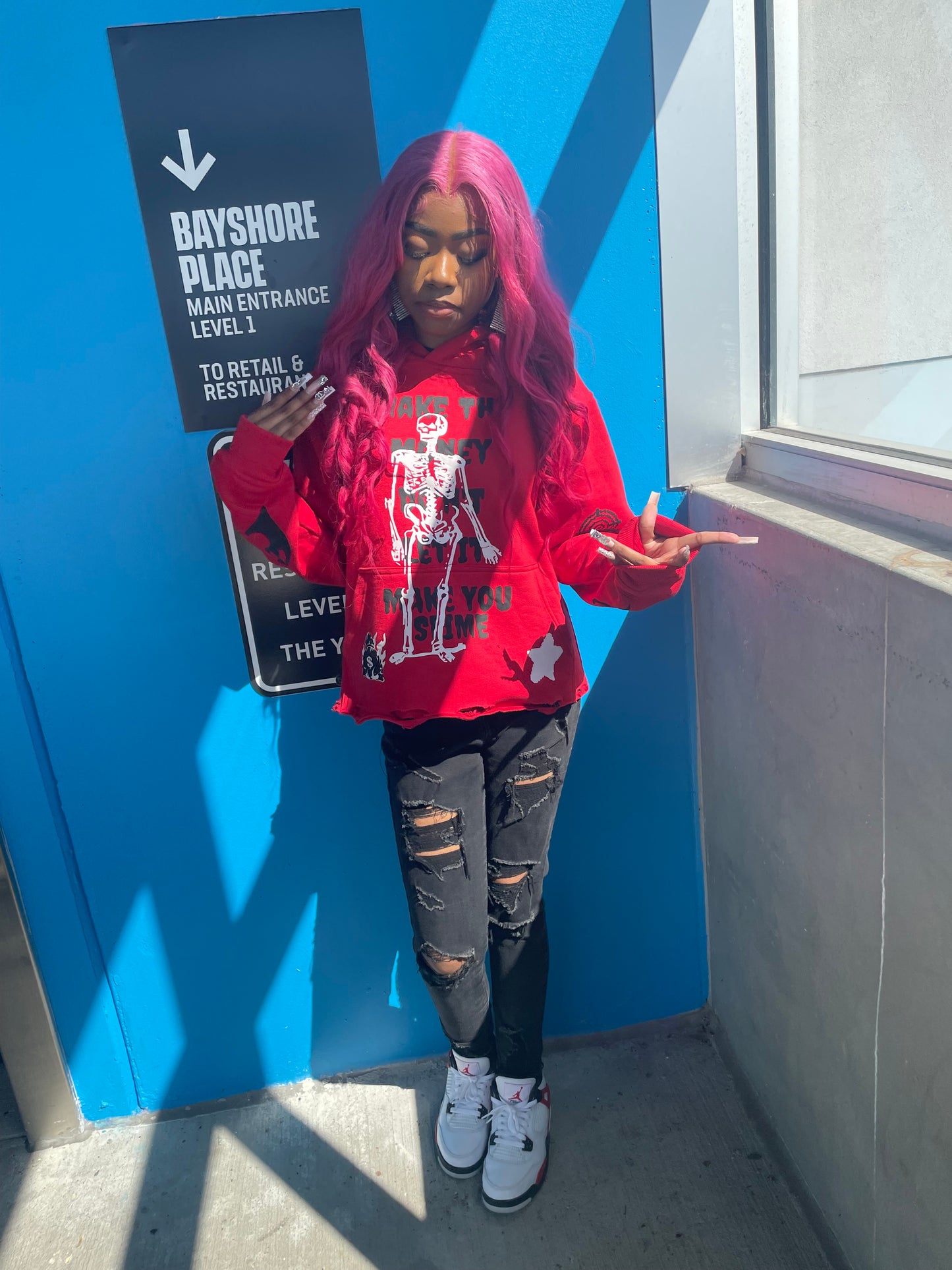 ChaseMoneyOnly “MTM” RED & Black Pull Over