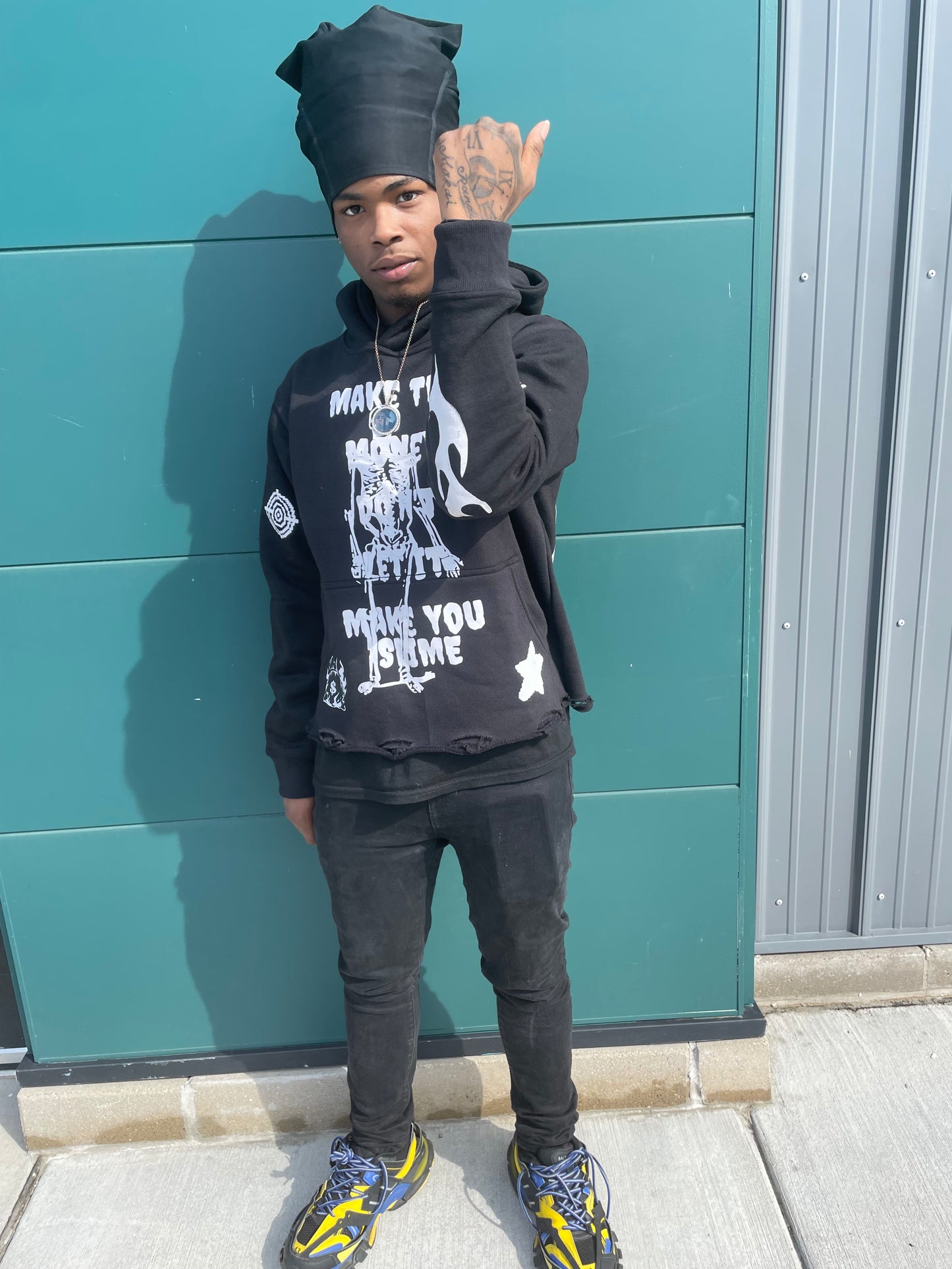 ChaseMoneyOnly "MTM' Black and White Pullover