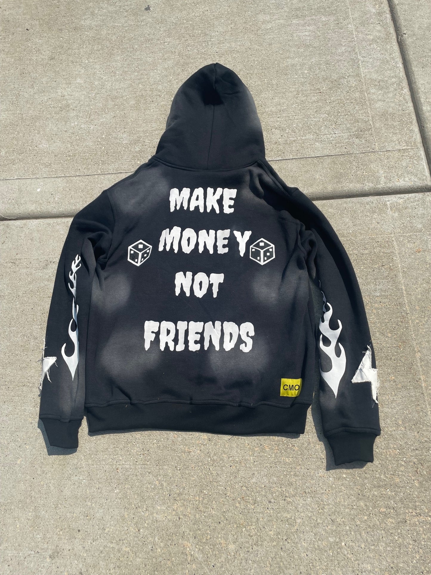 "CMO Black and white Zip Up"