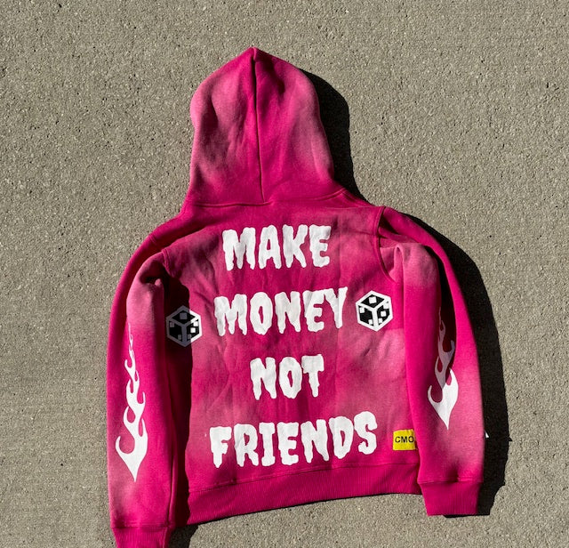 ChaseMoneyOnly Dark Pink Zip Ups