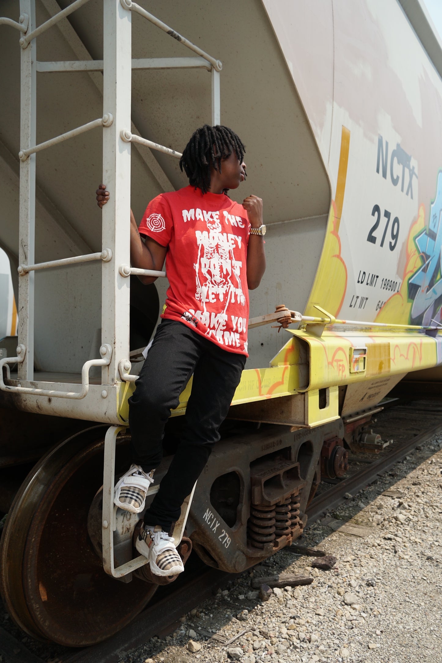 ChaseMoneyOnly "MTM" Red and White Shirts