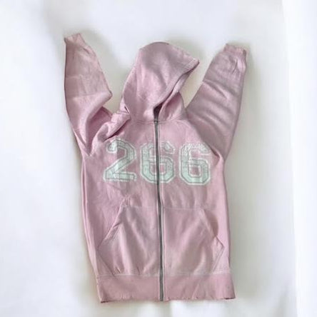 266 Pink Rhinestone Zip ups