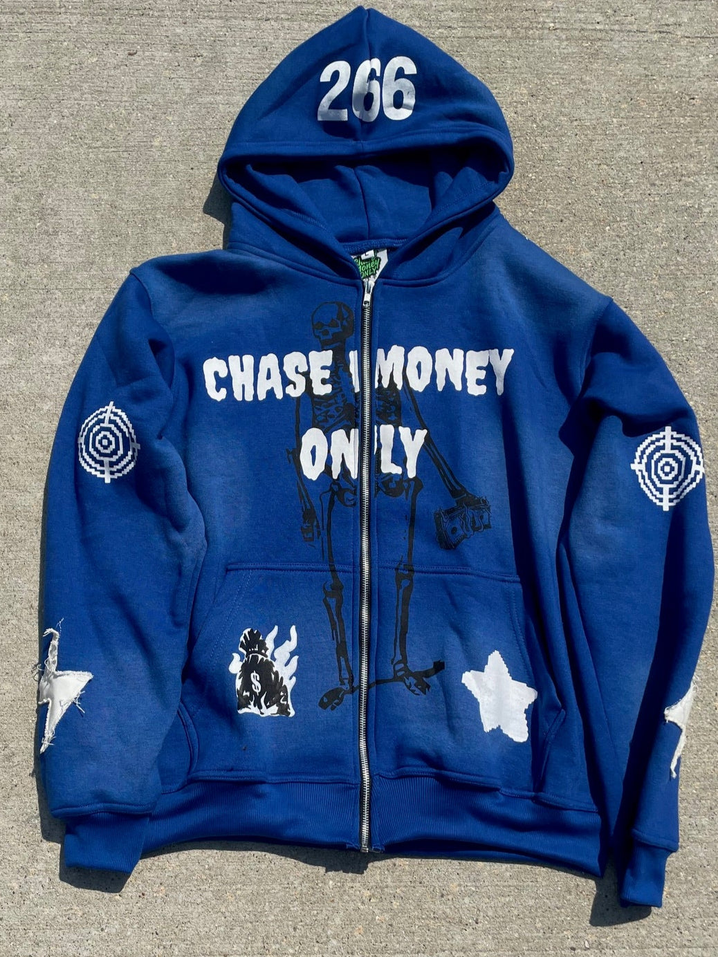 "CMO Blue Zip ups"