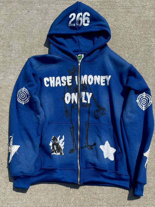 "CMO Blue Zip ups"