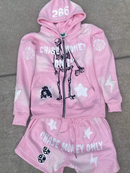 ChaseMoneyOnly " CMO Pink Zip Ups"