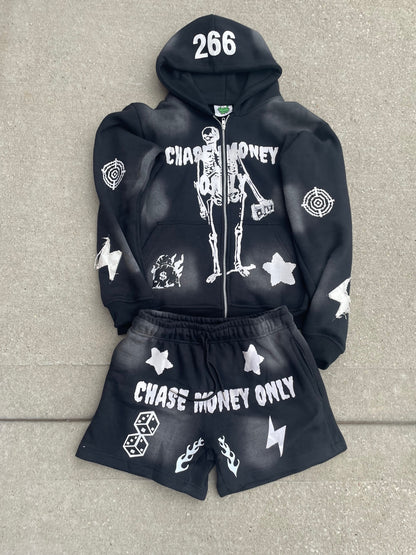 ChaseMoneyOnly "CMO Black and White Zip Ups Sets"