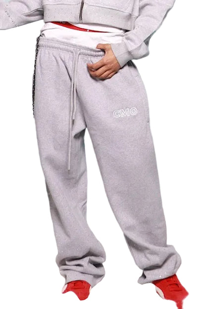 CMO Grey Rhinestone Joggers