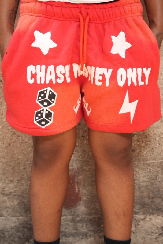 ChaseMoneyOnly Red Shorts