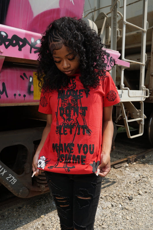 Chasemoneyonly "MTM" red and black Shirts