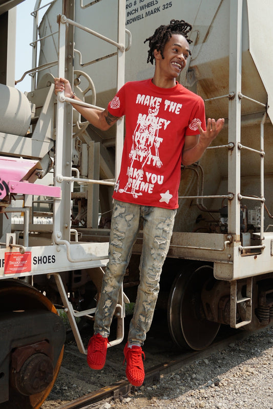 ChaseMoneyOnly "MTM" Red and White Shirts