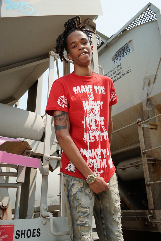 ChaseMoneyOnly "MTM" Red and White Shirts