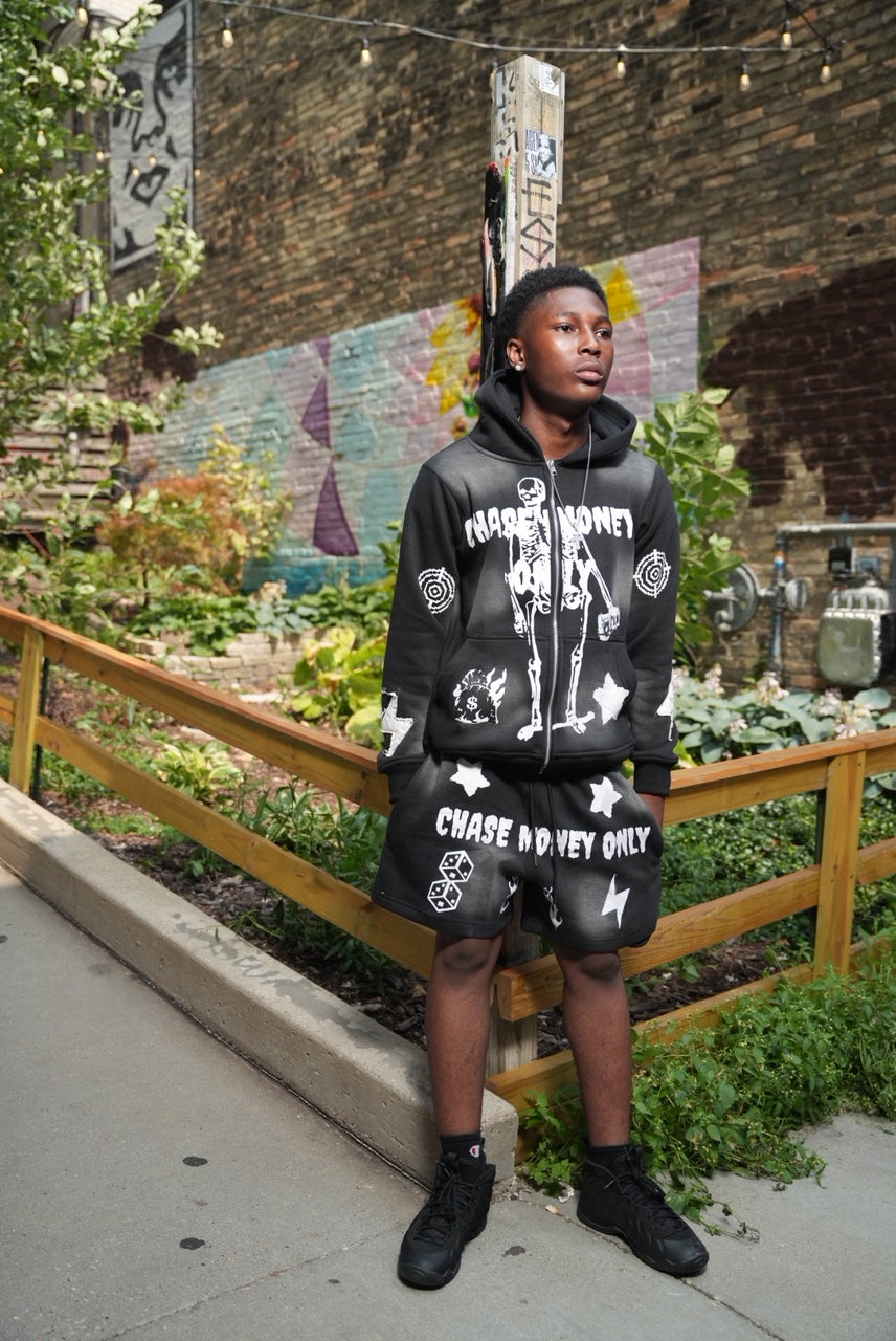 ChaseMoneyOnly "CMO Black and White Zip Ups Sets"